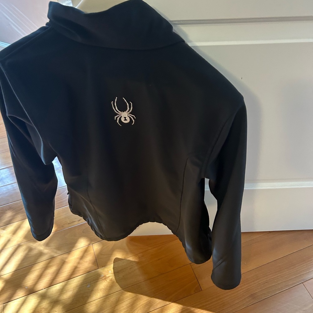 Spyder Black Softshell Jacket With White Logo - image 2